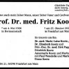 Kootz Fritz 1920-2001 Todesanzeige